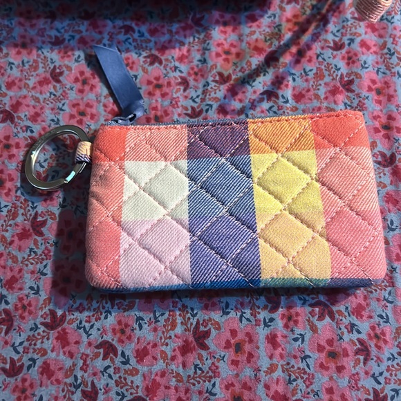 Vera Bradley Tropics Plaid Bundle Lanyard Zip ID All In One Crossbody - Picture 10 of 13